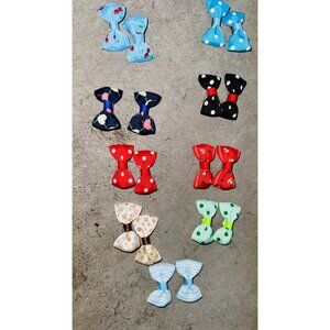 Pair of 13 Multi Varies Patterns Pet Dog Hair Clips Cat Puppy Bows Accessories
